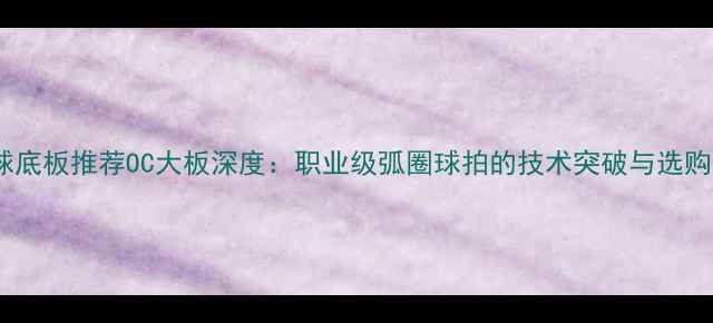 图片 乒乓球底板推荐OC大板深度：职业级弧圈球拍的技术突破与选购指南2
