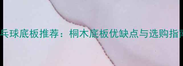 图片 乒乓球底板推荐：桐木底板优缺点与选购指南2