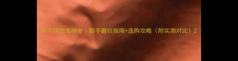 图片 乒乓球拍海绵全｜新手避坑指南+选购攻略（附实测对比）2