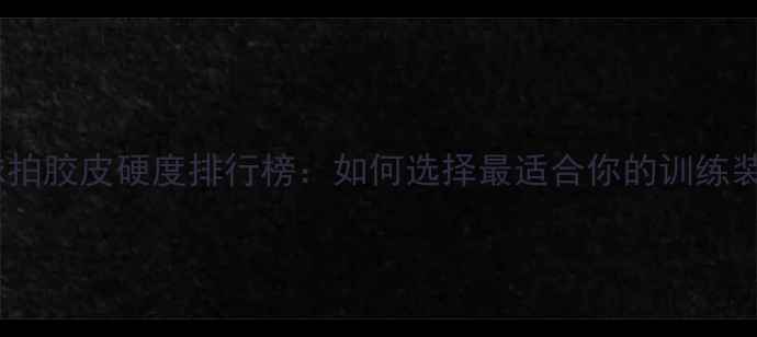 图片 乒乓球拍胶皮硬度排行榜：如何选择最适合你的训练装备？2