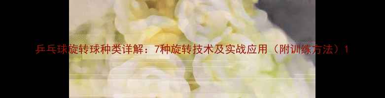 图片 乒乓球旋转球种类详解：7种旋转技术及实战应用（附训练方法）1