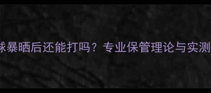 图片 乒乓球暴晒后还能打吗？专业保管理论与实测报告2