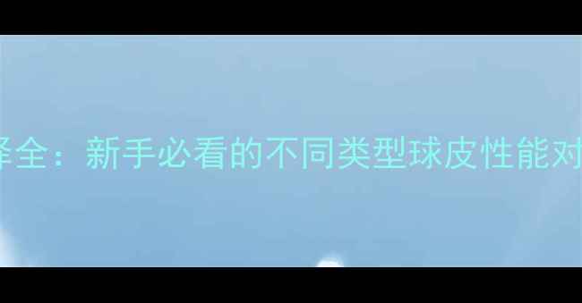 图片 乒乓球球皮选择全：新手必看的不同类型球皮性能对比与选购指南1