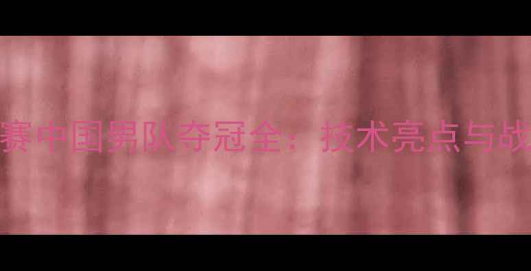 图片 乒乓球男团世乒赛中国男队夺冠全：技术亮点与战术突破深度剖析
