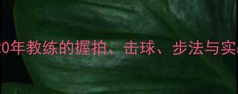 图片 乒乓球直拍技术全攻略：20年教练的握拍、击球、步法与实战技巧（附动作分解图）1