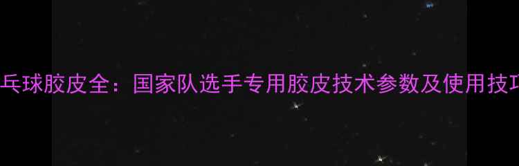 图片 乒乓球胶皮全：国家队选手专用胶皮技术参数及使用技巧1