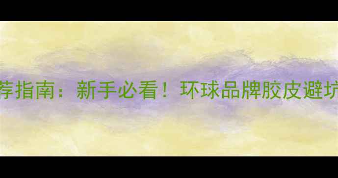 图片 乒乓球胶皮推荐指南：新手必看！环球品牌胶皮避坑与选购全攻略