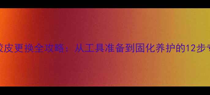 图片 乒乓球胶皮更换全攻略：从工具准备到固化养护的12步专业教程