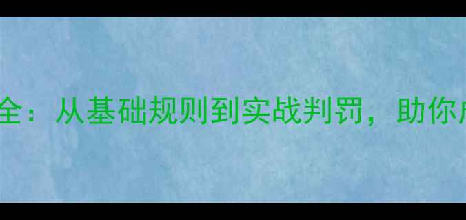 图片 乒乓球裁判术语全：从基础规则到实战判罚，助你成为专业观赛者2