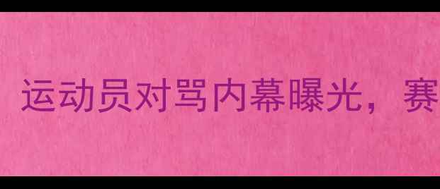 图片 乒乓球赛场上演激烈争执：运动员对骂内幕曝光，赛事管理方应该如何应对？1