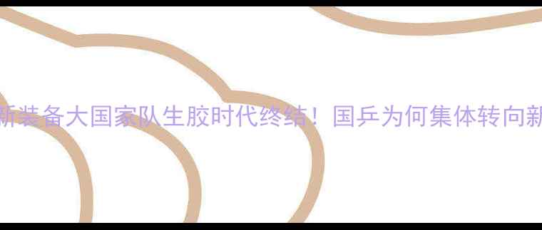 图片 乒乓球队最新装备大国家队生胶时代终结！国乒为何集体转向新一代套胶？