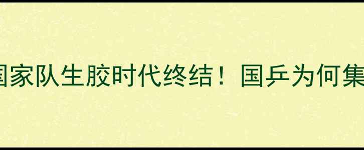 图片 乒乓球队最新装备大国家队生胶时代终结！国乒为何集体转向新一代套胶？2