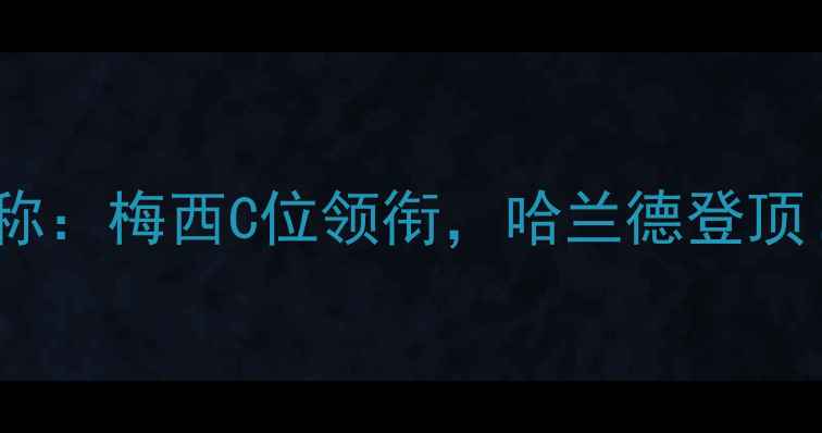 图片 五大联赛最佳进攻球员简称：梅西C位领衔，哈兰德登顶！附完整名单及数据对比1