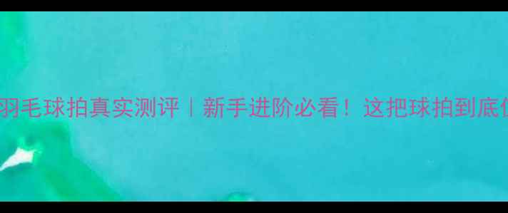 图片 亚克302羽毛球拍真实测评｜新手进阶必看！这把球拍到底值不值？