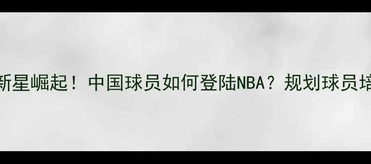 图片 亚洲篮球新星崛起！中国球员如何登陆NBA？规划球员培养全攻略