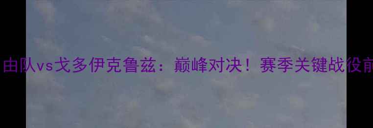 图片 亚特兰大自由队vs戈多伊克鲁兹：巅峰对决！赛季关键战役前瞻与深度1