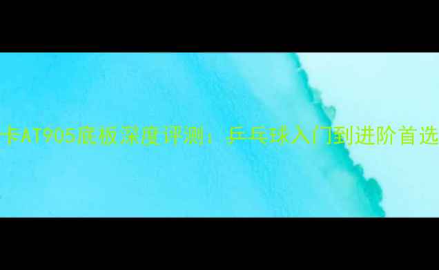 图片 亚萨卡AT905底板深度评测：乒乓球入门到进阶首选装备