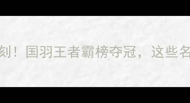图片 亚运男单高光时刻！国羽王者霸榜夺冠，这些名场面燃炸全网！