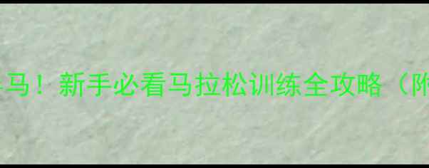 图片 从零开始跑完半马！新手必看马拉松训练全攻略（附30天计划表）2