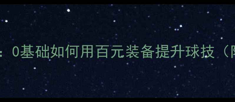 图片 低成本羽毛球入门指南：0基础如何用百元装备提升球技（附装备清单+训练技巧）