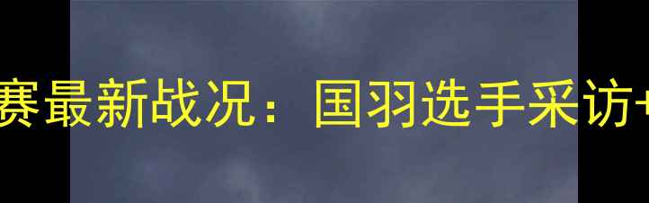 图片 俄罗斯羽毛球赛最新战况：国羽选手采访+赛程亮点全🏸