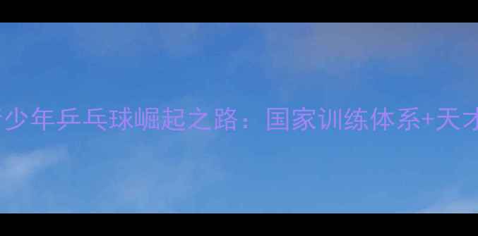 图片 克罗地亚青少年乒乓球崛起之路：国家训练体系+天才少年案例2