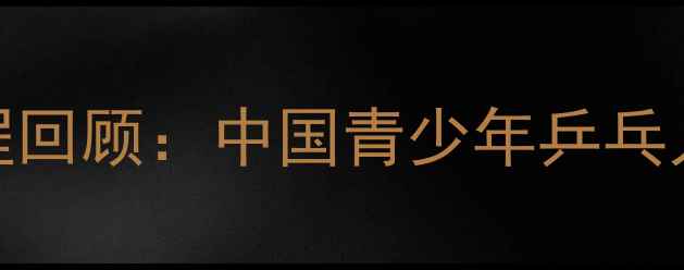 图片 全国乒乓球甲D联赛全程回顾：中国青少年乒乓人才培养的里程碑事件1