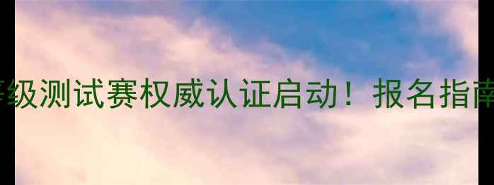 图片 全国乒乓球等级测试赛权威认证启动！报名指南+赛事亮点全