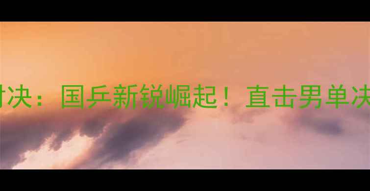 图片 全国乒乓球锦标赛巅峰对决：国乒新锐崛起！直击男单决赛关键局与女团夺冠全1