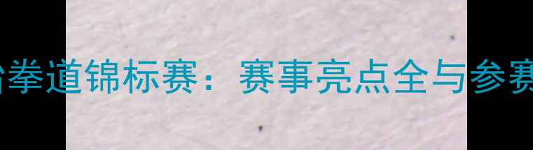 图片 全国跆拳道锦标赛：赛事亮点全与参赛指南1