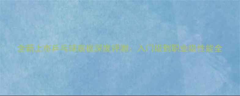图片 全新上市乒乓球底板深度评测：入门级到职业级性能全