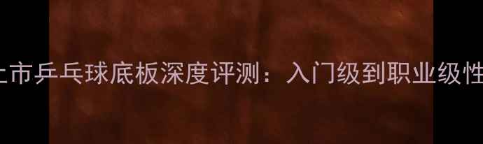图片 全新上市乒乓球底板深度评测：入门级到职业级性能全2