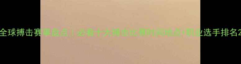 图片 全球搏击赛事盘点｜必看十大搏击比赛时间地点+职业选手排名2