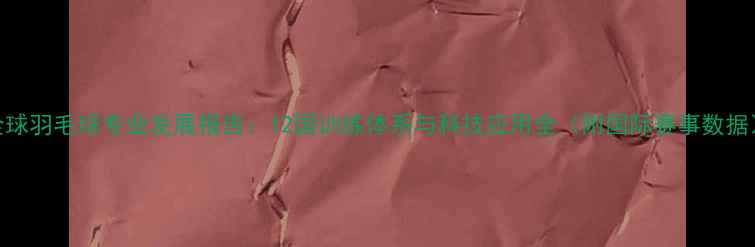 图片 全球羽毛球专业发展报告：12国训练体系与科技应用全（附国际赛事数据）