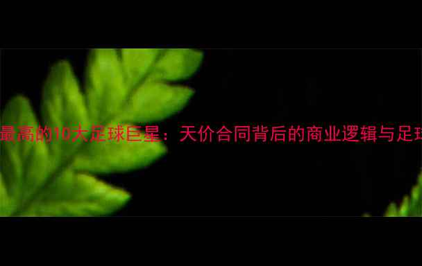 图片 全球转会费最高的10大足球巨星：天价合同背后的商业逻辑与足球生态演变1