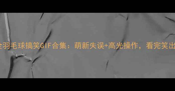 图片 全网最全羽毛球搞笑GIF合集：萌新失误+高光操作，看完笑出腹肌！2