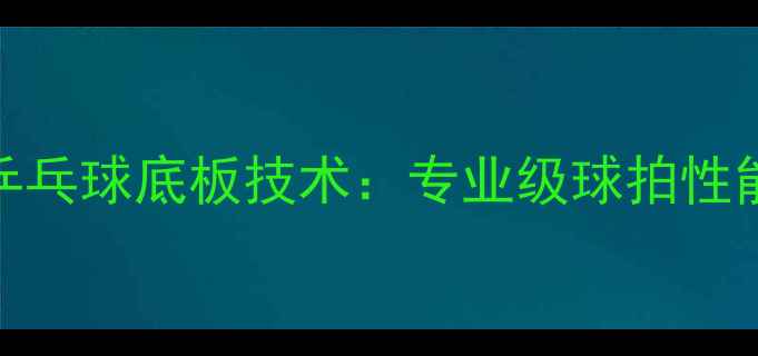 图片 内置碳纤维乒乓球底板技术：专业级球拍性能与选购指南