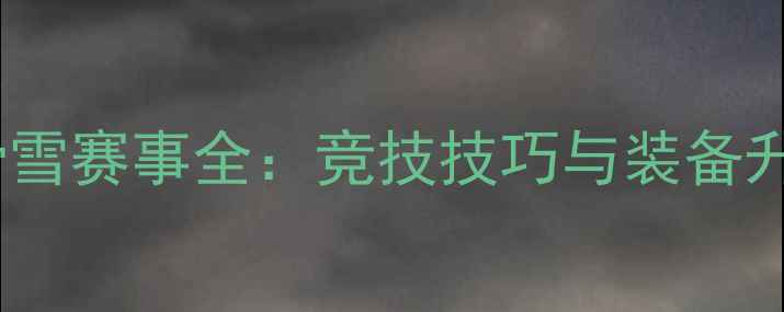 图片 冬奥会滑雪赛事全：竞技技巧与装备升级指南2