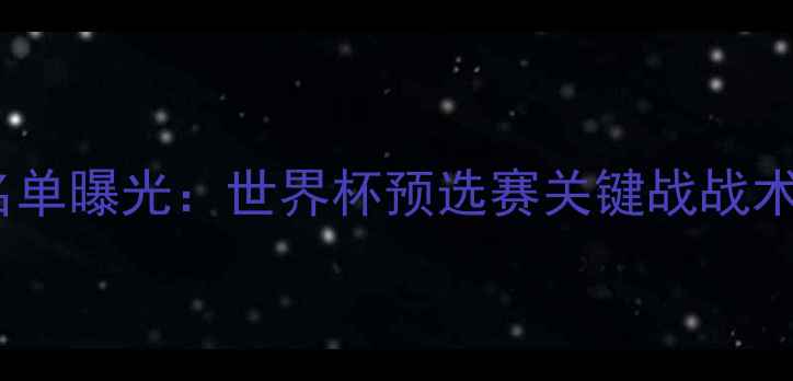 图片 冰岛vs克罗地亚轮休名单曝光：世界杯预选赛关键战战术调整与球员状态深度1