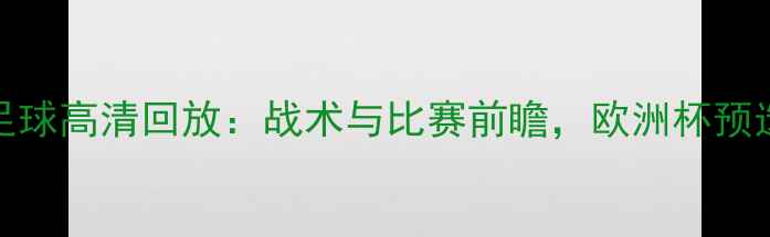 图片 冰岛vs瑞士足球高清回放：战术与比赛前瞻，欧洲杯预选赛关键对决
