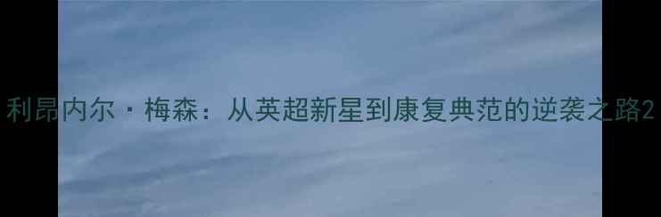 图片 利昂内尔·梅森：从英超新星到康复典范的逆袭之路2