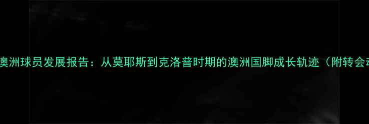 图片 利物浦澳洲球员发展报告：从莫耶斯到克洛普时期的澳洲国脚成长轨迹（附转会动态）1