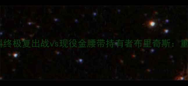 图片 前世界拳王克里琴科终极复出战vs现役金腰带持有者布里奇斯：重量级历史性碰撞全1