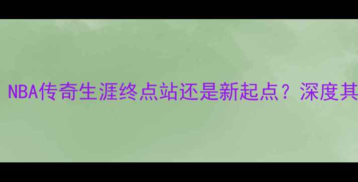 图片 加内特自由球员身份引热议：NBA传奇生涯终点站还是新起点？深度其未来动向与职业生涯全回顾2