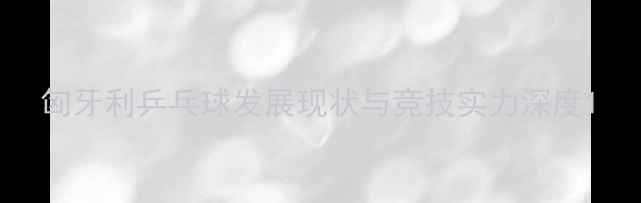 图片 匈牙利乒乓球发展现状与竞技实力深度1