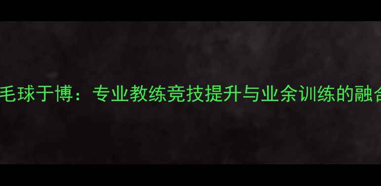 图片 北京羽毛球于博：专业教练竞技提升与业余训练的融合之道1