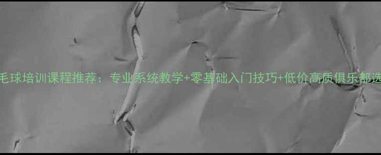 图片 北京羽毛球培训课程推荐：专业系统教学+零基础入门技巧+低价高质俱乐部选择指南