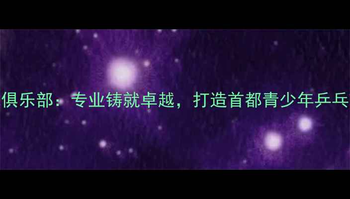 图片 北京闽龙乒乓球俱乐部：专业铸就卓越，打造首都青少年乒乓球人才培养高地