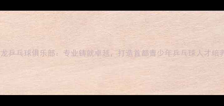 图片 北京闽龙乒乓球俱乐部：专业铸就卓越，打造首都青少年乒乓球人才培养高地1