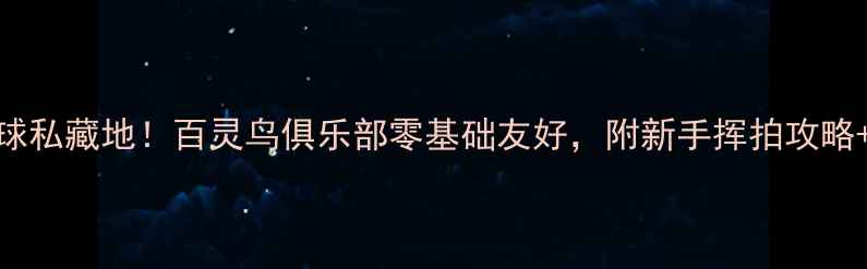 图片 北京顺义羽毛球私藏地！百灵鸟俱乐部零基础友好，附新手挥拍攻略+全年活动排期